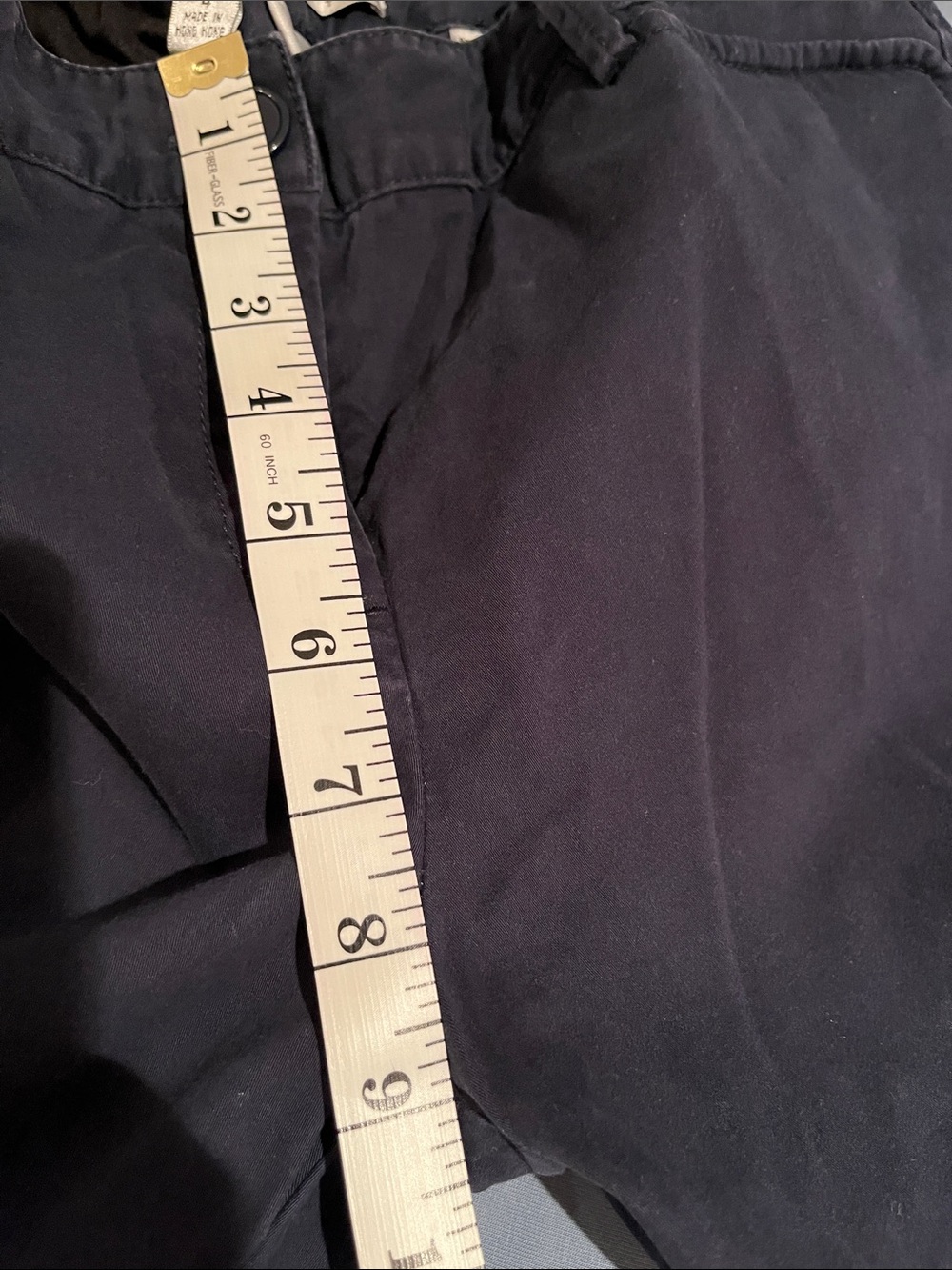 Vtg Talbots Navy Chino Stretch Pants Straight Leg Cotton Blend Size 4 Petite - Picture 6 of 11